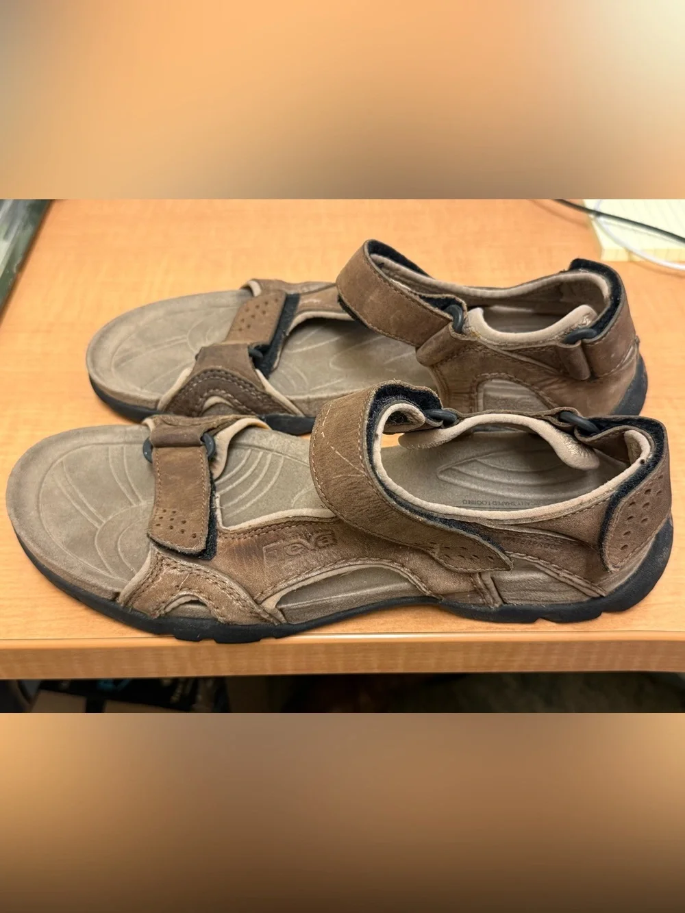 Teva Fossil Canyon 6101 Waterproof Leather Hiking Sandals Men’s Size 10 US